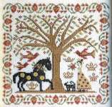 Click/tap for more details of A Visit from Spot (cross stitch) by Kathy Barrick