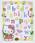 Click/tap for more details of ABC with Hello Kitty (cross stitch) by Vervaco