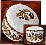 Click/tap for more details of Acorn Border Drum (cross stitch) by Keslyn's