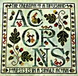 Click/tap for more details of Acorns (cross stitch) by The Blue Flower