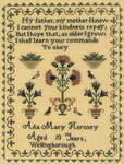 Click/tap for more details of Ada Mary Hornsey, 1868 (cross stitch) by With my Needle