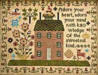 Click/tap for more details of Adorn Your Heart (cross stitch) by Plum Street Samplers
