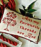 Click/tap for more details of All My Red Threads (cross stitch) by Mojo Stitches
