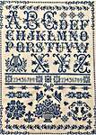 Click/tap for more details of Alphabetum (cross stitch) by Twin Peak Primitives