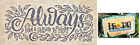 Click/tap for more details of Always Hope and H.O.P.E (cross stitch) by Silver Creek Samplers