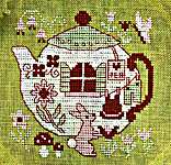 Click/tap for more details of Always Time For Tea (cross stitch) by Tiny Modernist