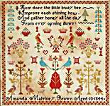 Click for more details of Amanda Malviney Brown 1844 (cross stitch) by Hands Across the Sea Samplers