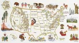 Click for more details of America (cross stitch) by Eva Rosenstand