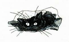 Click for more details of Among Black Cats - Cat in a Bag (cross stitch) by RTO