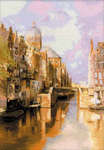 Amsterdam Canal Audezeyts Forburgval after Klinkenberg's Painting