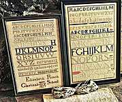 Click/tap for more details of An Alphabet Duo (cross stitch) by Needle Work Press