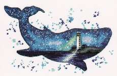 Click/tap for more details of Animal World: Whale (cross stitch) by Oven Company