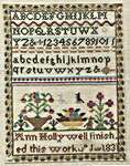 Click/tap for more details of Ann Hollywell 1831 (cross stitch) by Lucy Beam