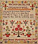 Click for more details of Ann Oliver 1845 (cross stitch) by Hands Across the Sea Samplers