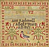 Click for more details of Ann Rathmell 1851 (cross stitch) by Hands Across the Sea Samplers
