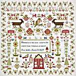 Click/tap for more details of Ann Webb 1829 (cross stitch) by Hands Across the Sea Samplers