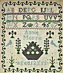 Click/tap for more details of Annie Morris (cross stitch) by Hands Across the Sea Samplers