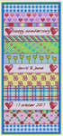 Click for more details of Anniversary Patchwork (cross stitch) by Cinnamon Cat