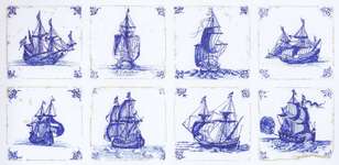 Click for more details of Antique Dutch ( Delft Blue) Tiles (cross stitch) by Thea Gouverneur