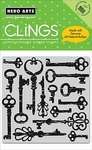 Click for more details of Antique Keys Unmounted Cling Rubber Stamp (stamps) by Hero Arts