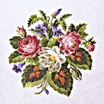 Click for more details of Antique Roses and Red Leaves (cross stitch) by Permin of Copenhagen