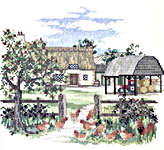 Click for more details of Appletree Farm (cross stitch) by Rose Swalwell