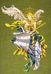 Click/tap for more details of Archangel (cross stitch) by Mirabilia Designs