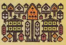 Click for more details of Arranging Birdhouses (cross stitch) by Ink Circles