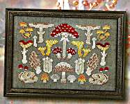Click/tap for more details of Arranging Mushrooms (cross stitch) by Ink Circles