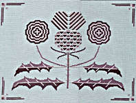 Click for more details of Art Deco Thistle Mauve (cross stitch) by Anne Peden