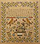 Click/tap for more details of Art Is Long And Time Is Fleeting 1869 (cross stitch) by 1897 Schoolhouse Samplers