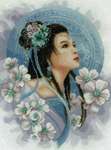 Click for more details of Asian Lady in Blue (cross stitch) by Lanarte