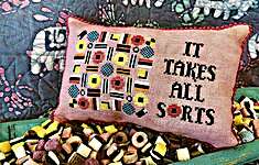 Click/tap for more details of Assorted Sorts (cross stitch) by Ink Circles