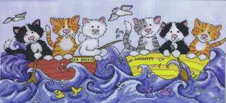 Click for more details of At Sea Cats (cross stitch) by Design Works