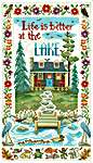 Click/tap for more details of At The Lake (cross stitch) by Imaginating