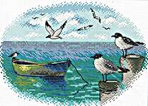 Click/tap for more details of At The Pier (cross stitch) by MP Studios
