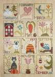 Click/tap for more details of Au Fil de Mois (Through the Months) (cross stitch) by Jardin Prive