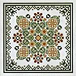Click for more details of August Hearts Square (cross stitch) by Happiness is Heart Made