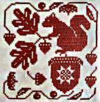 Click/tap for more details of Autumn Acorns (cross stitch) by Luminous Fiber Arts