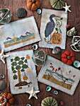 Click/tap for more details of Autumn Beach Postcards (cross stitch) by The Blue Flower