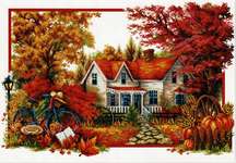 Click/tap for more details of Autumn Comes (no-count cross stitch) by Needleart World