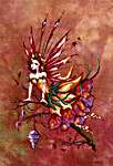 Click/tap for more details of Autumn Equinox Pixie (cross stitch) by Bella Filipina