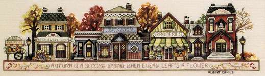 Click for more details of Autumn in the Village (cross stitch) by Stoney Creek