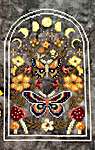 Click/tap for more details of Autumn Night Garden (cross stitch) by Tiny Modernist