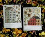 Click for more details of Autumn Saltboxes (cross stitch) by Plum Street Samplers