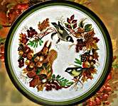 Click for more details of Autumn Wildlife Wreath (cross stitch) by Panna