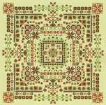 Click/tap for more details of Autumn Woodland Garden Labyrinth (cross stitch) by Carolyn Manning