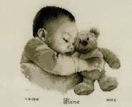 Click for more details of Baby and Bear Birth Record (cross stitch) by Vervaco