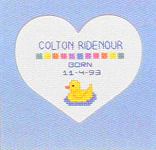Click/tap for more details of Baby's Arrival (cross stitch) by Imaginating