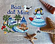 Click/tap for more details of Baci Da Mare (Kisses from the Sea) (cross stitch) by Lilli Violette